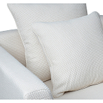 Дизайнерское кресло мягкое с обивкой из рогожки кремового цвета Decoration of Everything варинант исполнения - 2 | Loft Concept в Ульяновске