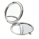 Зеркало карманное складное круглое из натурального камня Оникс в подарочной упаковке Silver Stone Mirrors варинант исполнения - 2 | Loft Concept в Ульяновске