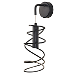 Бра светодиодное из металла со спиральным декоративным элементом черное Metal Spiral варинант исполнения - 1 | Loft Concept в Ульяновске