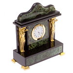 Часы настольные из натурального камня Нефрит с декором в виде Кариатиды Caryatid Stone Clock варинант исполнения - 2 | Loft Concept в Ульяновске