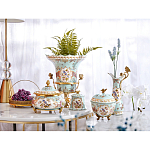 Шкатулка голубого цвета с цветочными орнаментами Blue Garden варинант исполнения - 8 | Loft Concept в Ульяновске