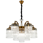 Подвесная люстра с плафонами с виде трубчатых хрустальных подвесок Cadice Chandelier 7 варинант исполнения - 2 | Loft Concept в Ульяновске