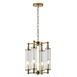 Люстра 4-мя прозрачными цилиндрическими плафонами Jeanette варинант исполнения - 2 | Loft Concept в Ульяновске