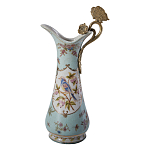 Кувшин с цветочным рисунком и бронзовой ручкой Blue Garden варинант исполнения - 1 | Loft Concept в Ульяновске