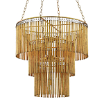 Люстра трёхъярусная золотого цвета Metal Tentacles варинант исполнения - 1 | Loft Concept в Ульяновске