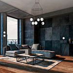 Люстра светодиодная с 6-ю сферическими стеклянными плафонами Splatter варинант исполнения - 5 | Loft Concept в Ульяновске