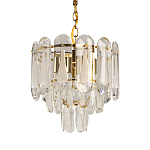 Люстра многоярусная с овальными прозрачными подвесками 28 см Harmonica варинант исполнения - 1 | Loft Concept в Ульяновске