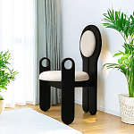 Стул черный из дерева с круглой спинкой Chair in Neoclassical Style варинант исполнения - 3 | Loft Concept в Ульяновске