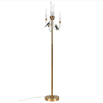 Торшер с 2-мя фигурками птиц на изогнутых прозрачных трубках Ganthea варинант исполнения - 4 | Loft Concept в Ульяновске