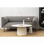 Кофейный столик с круглой столешницей на белом мраморном основании Original Foundation варинант исполнения - 2 | Loft Concept в Ульяновске