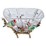 Чаша квадратная из прозрачного стекла с фигурками разноцветных птиц Eden Garden варинант исполнения - 1 | Loft Concept в Ульяновске