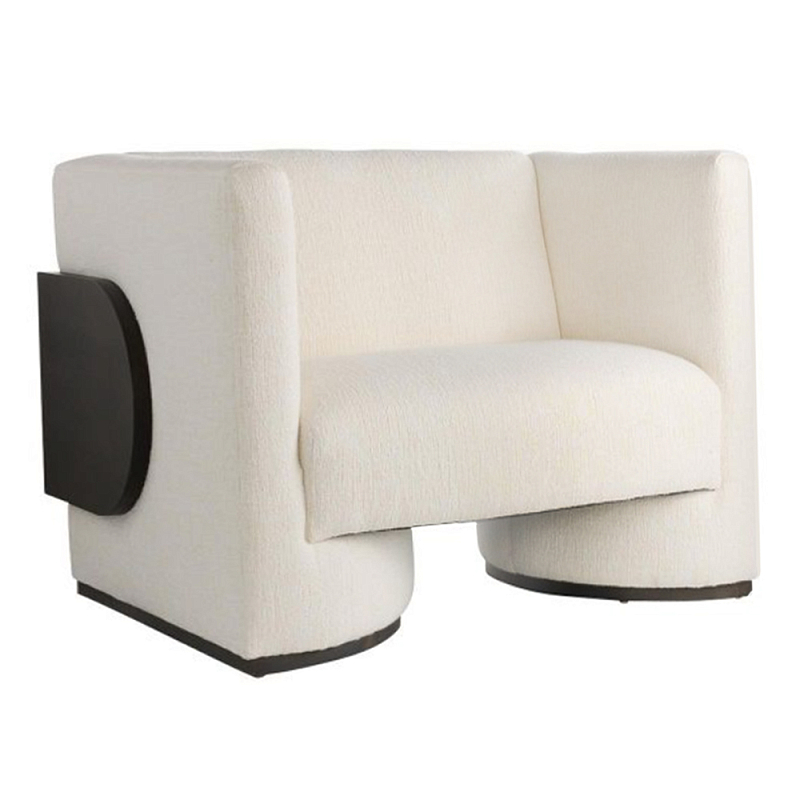 Кресло Florida Lounge Chair с элегантным деревянным декором Белый Черный Кресло Florida Lounge Chair с элегантным деревянным декором Белый Черный в Ульяновске | Loft Concept