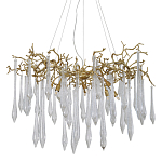 Люстра подвесная с прозрачными подвесками в форме капель Droplet Chandelier варинант исполнения - 1 | Loft Concept в Ульяновске