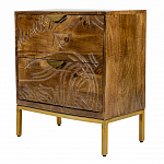 Прикроватная тумба с фактурным фасадом Termite варинант исполнения - 3 | Loft Concept в Ульяновске