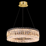 Люстра подвесная круглая из прозрачного хрусталя с золотым корпусом Selfsufficient варинант исполнения - 1 | Loft Concept в Ульяновске