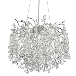 Люстра с хрустальными подвесками на металлических ветках Fairytree Light Silver Chandelier 10 варинант исполнения - 1 | Loft Concept в Ульяновске