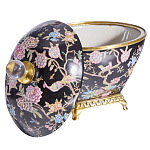 Шкатулка черного цвета с цветочной росписью Eden Garden варинант исполнения - 2 | Loft Concept в Ульяновске