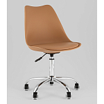 Офисный стул на металлическом основании EGGERY Brown пластик варинант исполнения - 1 | Loft Concept в Ульяновске