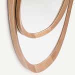 Ассиметричное зеркало в дубовой раме Infinity Symbol варинант исполнения - 3 | Loft Concept в Ульяновске