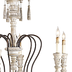 Люстра с состаренными резными элементами Graceful Profile варинант исполнения - 1 | Loft Concept в Ульяновске