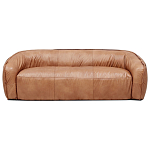 Трехместный диван с кожаной обивкой коричневый Coste Leather Sofa варинант исполнения - 1 | Loft Concept в Ульяновске