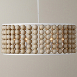 Люстра в форме цилиндра с вставками из деревянных бусин Wooden Beads варинант исполнения - 7 | Loft Concept в Ульяновске