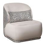 Кресло без подлокотников бежевое с принтом Macrocosm варинант исполнения - 1 | Loft Concept в Ульяновске