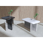 Slice журнальный столик из мрамора и массива дуба варинант исполнения - 2 | Loft Concept в Ульяновске