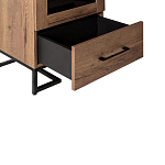 Шкаф-витрина в стиле лофт с чёрной стеклянной дверью Urban Style Space 2 варинант исполнения - 3 | Loft Concept в Ульяновске