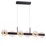 Линейный подвесной светильник с круглыми плафонами и золотистыми акцентами Aurelia Circles варинант исполнения - 2 | Loft Concept в Ульяновске