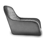 Барный стул со спинкой и подлокотниками на 4-х металлических ножках Douglas Rhombus Серый Велюр варинант исполнения - 2 | Loft Concept в Ульяновске