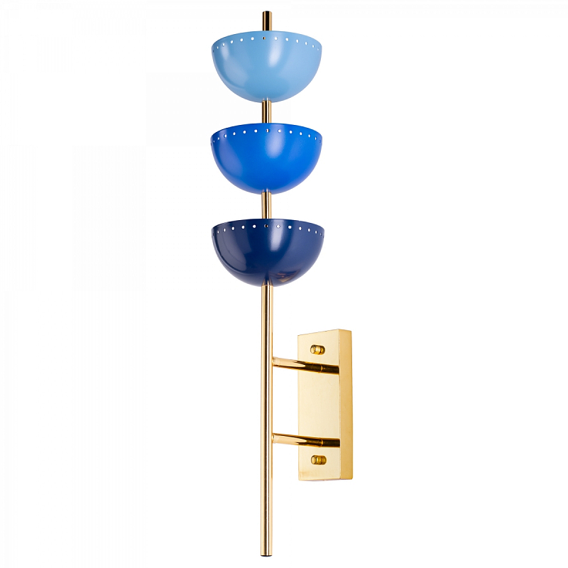 Бра LISBON SCONCE Blue Синий Глянцевое золото Голубой в Ульяновске | Loft Concept 