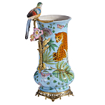 Ваза из фарфора с птицей на бронзовой ветке Garden of Eden варинант исполнения - 1 | Loft Concept в Ульяновске