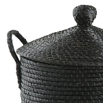 Корзина с крышкой из плетеной рисовой соломы Safiri Wicker Basket варинант исполнения - 2 | Loft Concept в Ульяновске