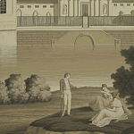 Обои ручная роспись Monuments of Paris Terre Foncée on scenic paper варинант исполнения - 1 | Loft Concept в Ульяновске