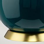 Настольная лампа с коническим дымчато-зелёным абажуром из искусственного шёлка Quintiesse варинант исполнения - 6 | Loft Concept в Ульяновске