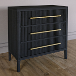 Комод Primo с 3 выдвижными ящиками Черный дуб варинант исполнения - 4 | Loft Concept в Ульяновске