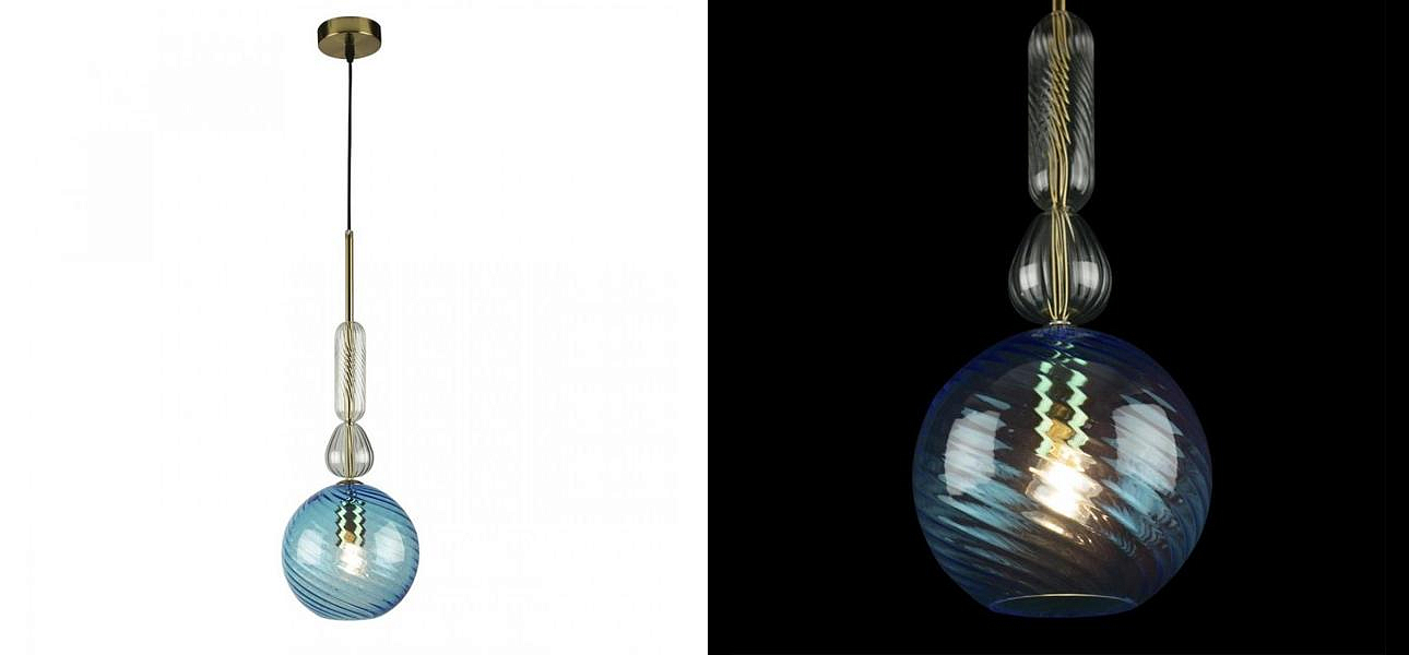 Светильник Flauti Blue Ball D20 см Светильник Flauti Blue Ball D20 см - Loft-Concept в Ульяновске