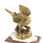 Часы настольные из натурального камня с декором в виде орла Eagle Stone Clock варинант исполнения - 3 | Loft Concept в Ульяновске