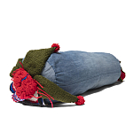 Подушка из джинсовой одежды и вязания Heart&Brain варинант исполнения - 2 | Loft Concept в Ульяновске