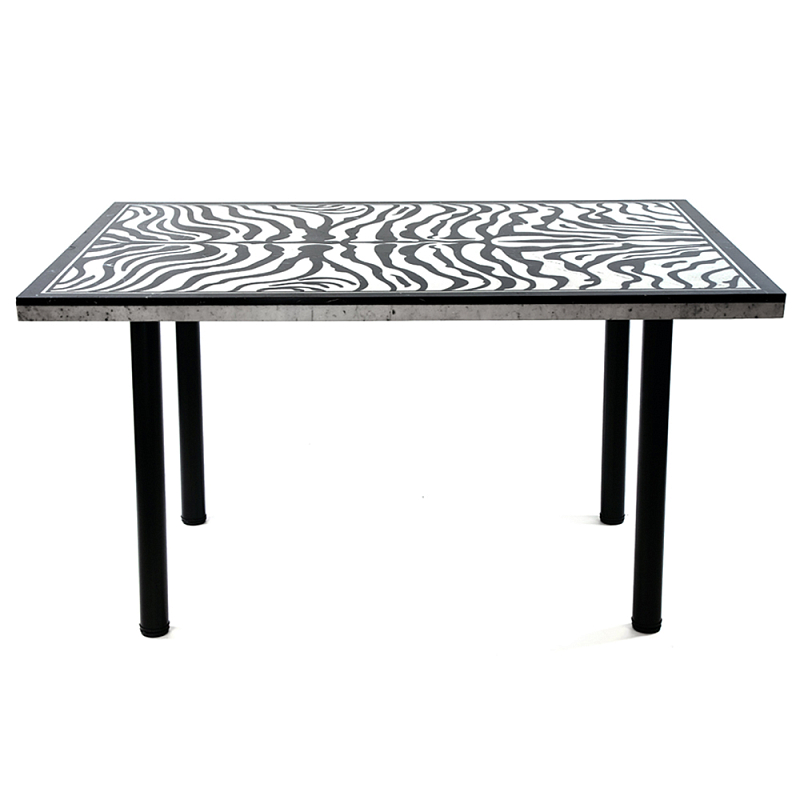 Стол обеденный из натурального мрамора Marble BW Accent Table Черно-белый Стол обеденный из натурального мрамора Marble BW Accent Table Черно-белый в Ульяновске | Loft Concept