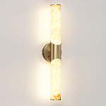 Бра с вытянутым цилиндрическим плафоном из белого алебастра на круглом основании Латунь Cryptocrystalline Stone варинант исполнения - 1 | Loft Concept в Ульяновске