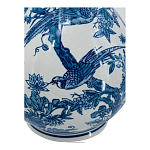 Ваза с мотивами цветущего сада с попугаями Blue Vase Inspired by Nature варинант исполнения - 3 | Loft Concept в Ульяновске