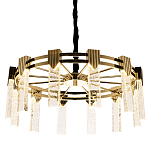 Люстра с прямоугольными хрустальными плафонами Glass Rectangles Gold Chandelier 60 варинант исполнения - 1 | Loft Concept в Ульяновске