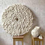 Панно на стену из шерсти мериноса Белый Круг  варинант исполнения - 1 | Loft Concept в Ульяновске