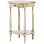 Круглый кофейный стол с ящиком Emilien Montmartre Provence Coffee Table варинант исполнения - 1 | Loft Concept в Ульяновске