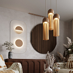 Бра круглое натуральная пробка с бахромой Natural Cork варинант исполнения - 5 | Loft Concept в Ульяновске