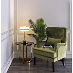 Столик журнальный золотой с темным стеклом Tastiness варинант исполнения - 3 | Loft Concept в Ульяновске