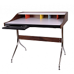 Письменный стол с 2-мя чёрными выдвижными ящиками и нишей с цветными разделителями Ballan варинант исполнения - 2 | Loft Concept в Ульяновске