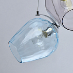 Люстра каскадная с 5-ю разноцветными стеклянными плафонами Kaleido варинант исполнения - 5 | Loft Concept в Ульяновске